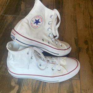 White classic Converse high tops
